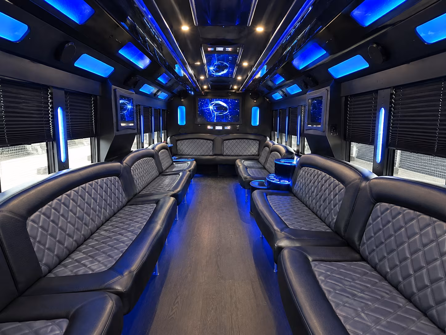 Jurupa Valley Birthday, Sweet 16, & Quinceañera Transportation party bus exterior