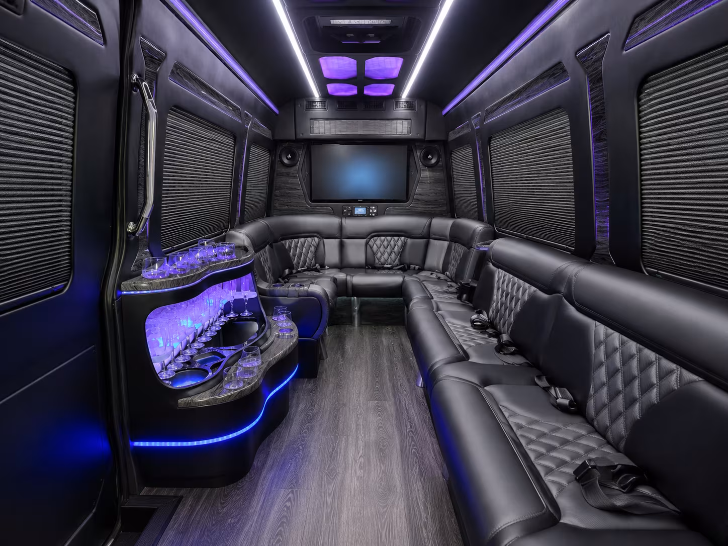 Jurupa Valley Corporate Transportation party bus exterior