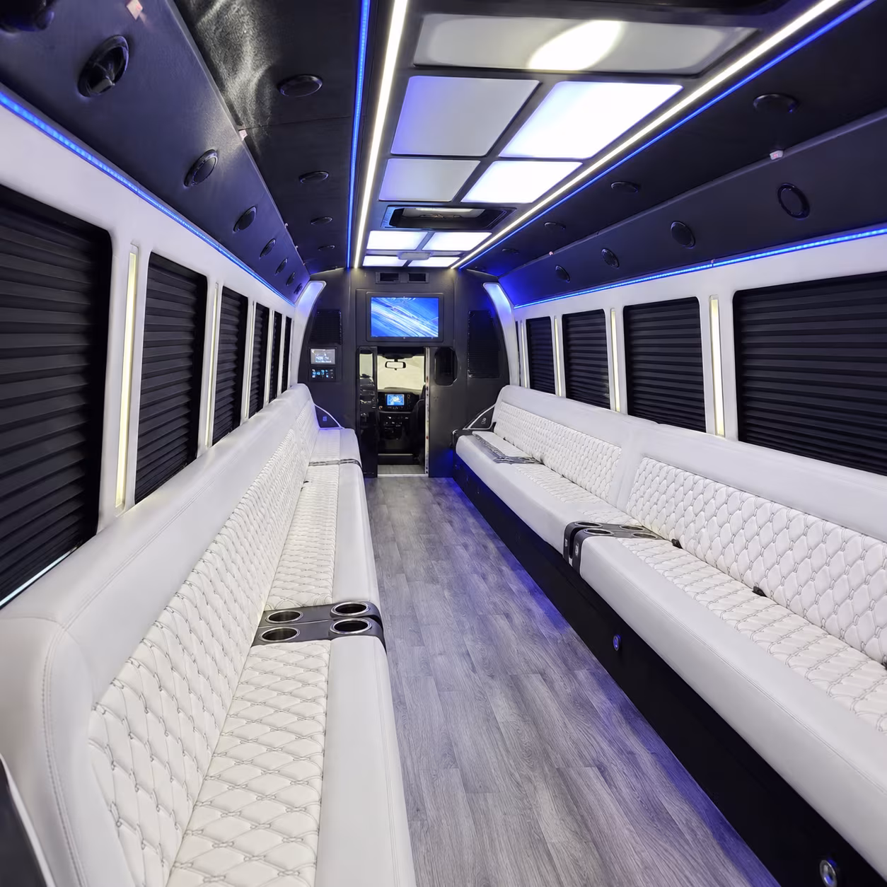 Jurupa Valley Prom & Homecoming Transportation party bus exterior