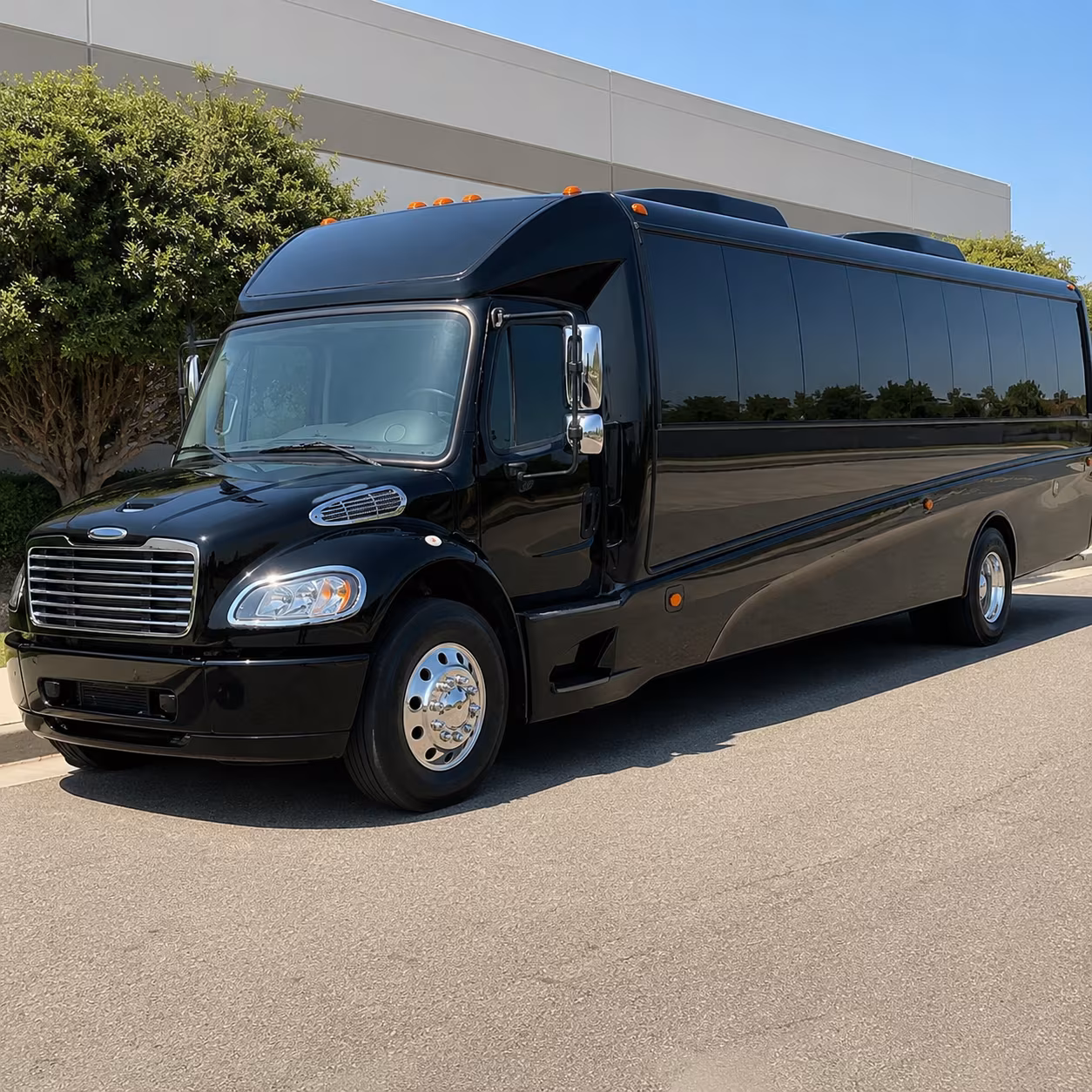 Jurupa Valley School Event Transportation party bus exterior