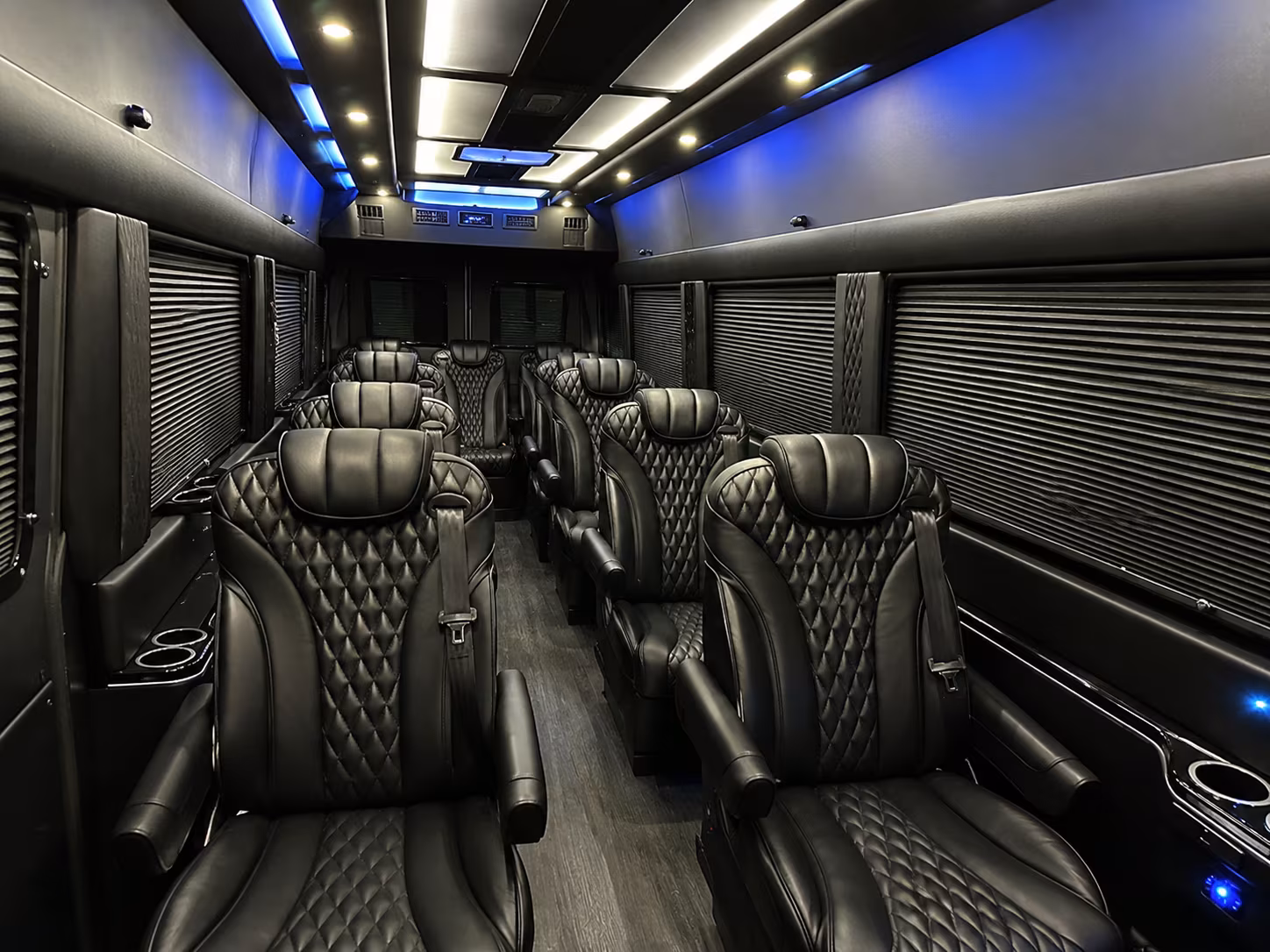 Jurupa Valley School Event Transportation party bus interior