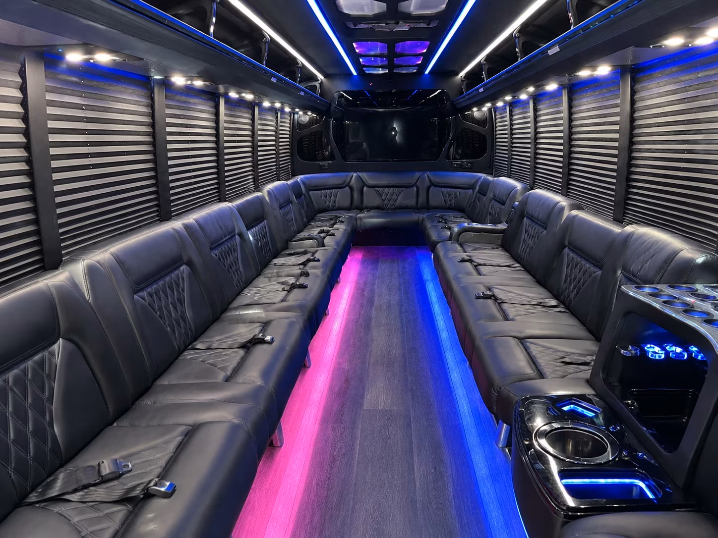 Jurupa Valley Sporting Event Transportation party bus exterior
