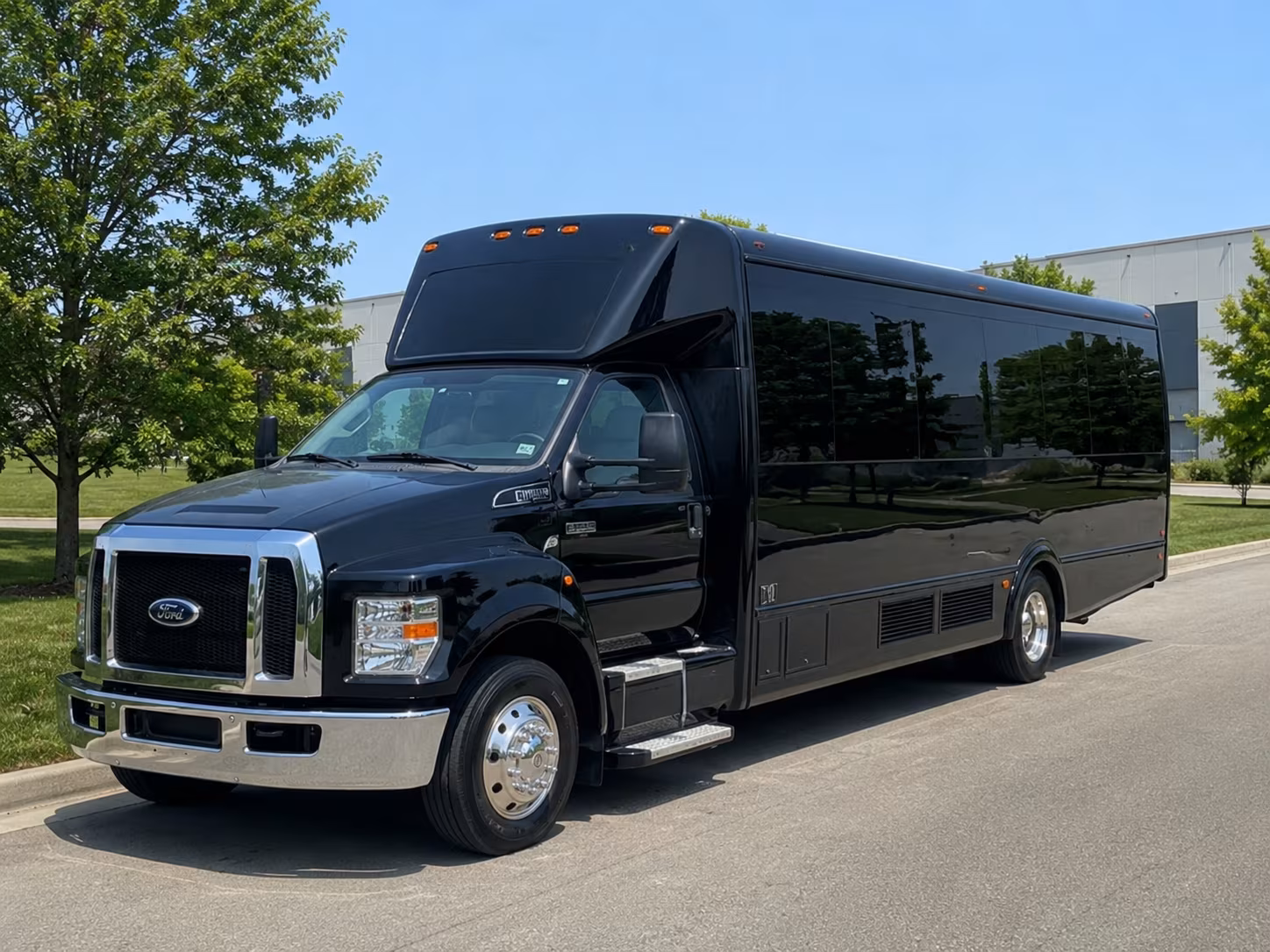 Jurupa Valley Wedding Transportation party bus exterior