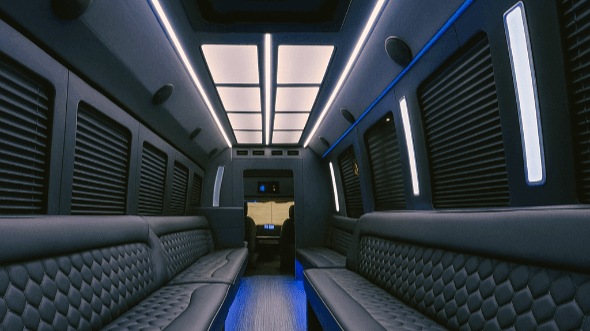 20 passenger party bus interior