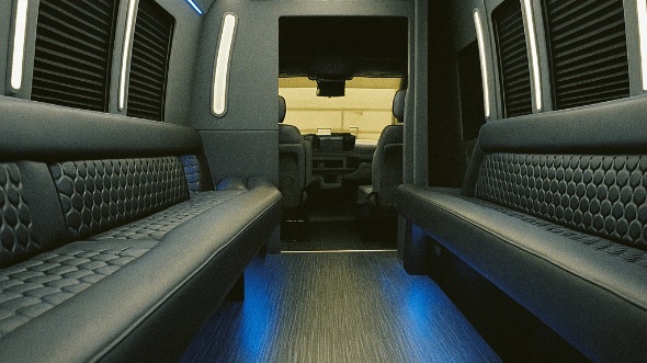 Interior of Charter Bus Company Ontario's 28 Passenger Party Bus in Ontario
