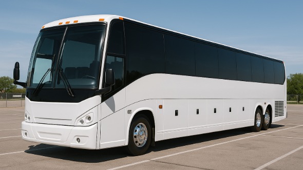 Exterior of Charter Bus Company Moreno Valley's 40 Passenger Party Bus in Moreno Valley