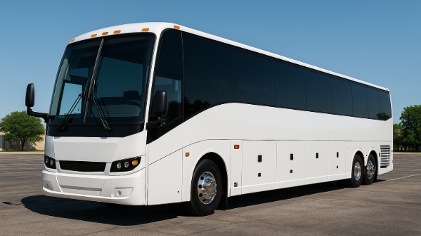 Exterior of Charter Bus Company Riverside's 40 Passenger Party Bus in Riverside